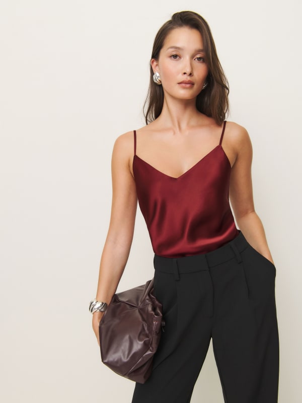 Teddy Satin Top - Chianti